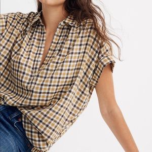 Madewell Central Popover Shirt in Carlton Plaid S